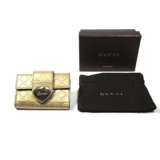 グッチ(Gucci)のグッチ　グッチシマ　キーケース　ゴールド　ＧＧ　ハート　レディース(キーケース)