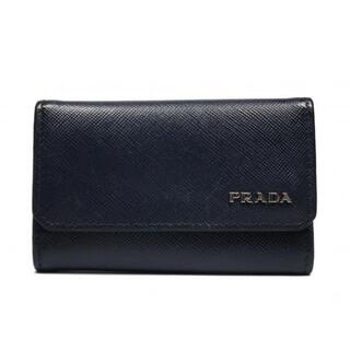 プラダ(PRADA)の【値下げ】プラダ　６連　キーケース　サフィアーノ　２M００２５　濃紺　ネイビー(キーホルダー)