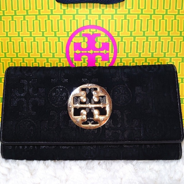 Tory Burch - トリーバーチ TORY BURCH スウェード 二つ折り 長財布 パスケースつきの通販 by あず's shop｜トリーバーチならラクマ