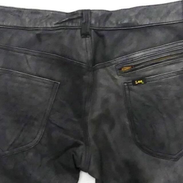 割引も実施中 レザーパンツ バイク 本革 Lee リー メンズ 茶 W30 本皮