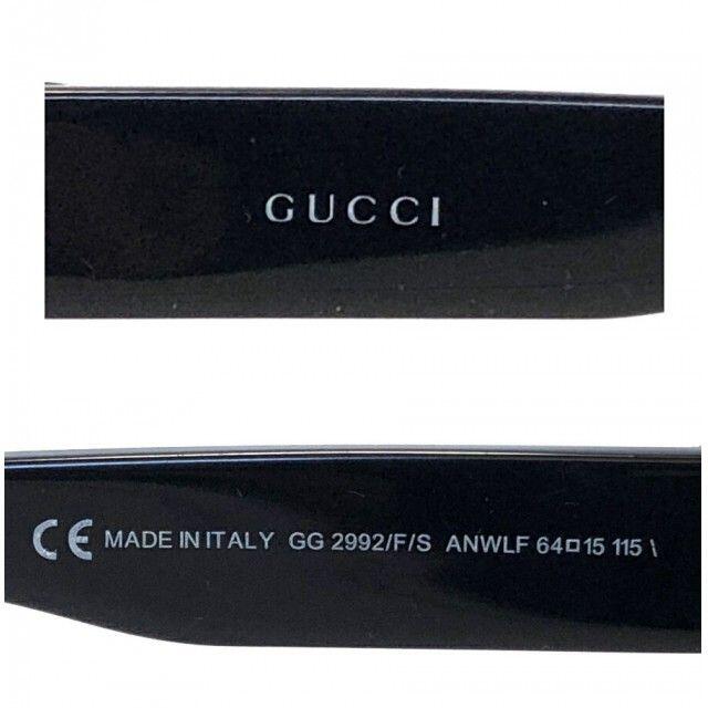 Gucci(グッチ)のグッチ レディース サングラス ブラック 黒 ロゴ グラデーション 金具 レディースのファッション小物(サングラス/メガネ)の商品写真