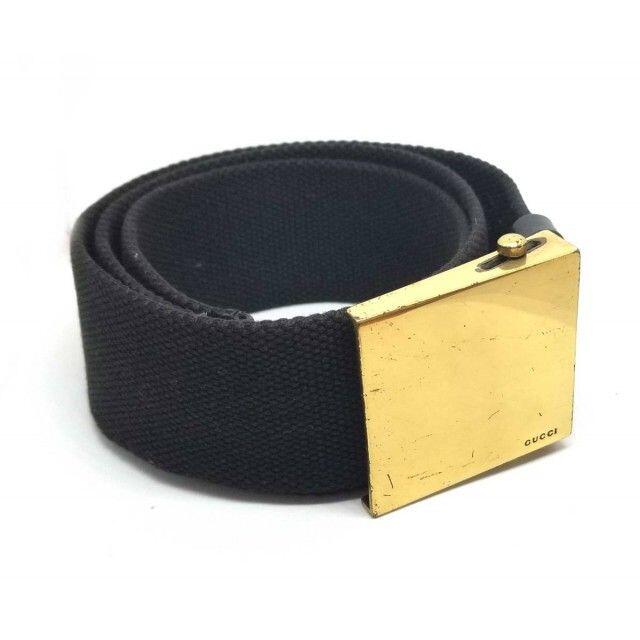 Gucci - グッチ ベルト ガチャベルト キャンバス ガチャ ブラック