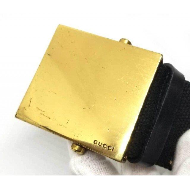 Gucci - グッチ ベルト ガチャベルト キャンバス ガチャ ブラック