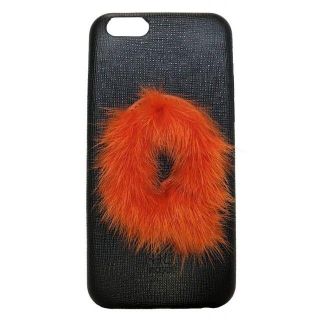 フェンディ(FENDI)の新品同様 フェンディ スマホケース iPhone6 ファー付き イニシャル O(ストラップ/イヤホンジャック)