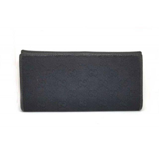 グッチ 二つ折り 長財布 ＧＧ ブラック 黒 ＧＧキャンバス メンズGG付属品