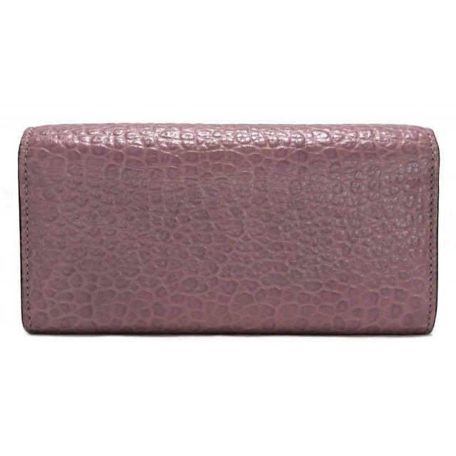 BURBERRY - バーバリー 長財布 レザー 型押し ピンク 財布 レディース