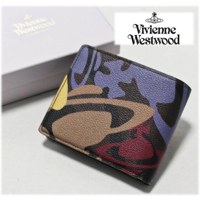 Vivienne Westwood(ヴィヴィアンウエストウッド)の《ヴィヴィアンウエストウッド》箱付新品 レザー2つ折り財布 プレゼントにも メンズのファッション小物(折り財布)の商品写真