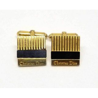 クリスチャンディオール(Christian Dior)の美品 クリスチャンディオール カフス オニキス ゴールド ブラック(カフリンクス)