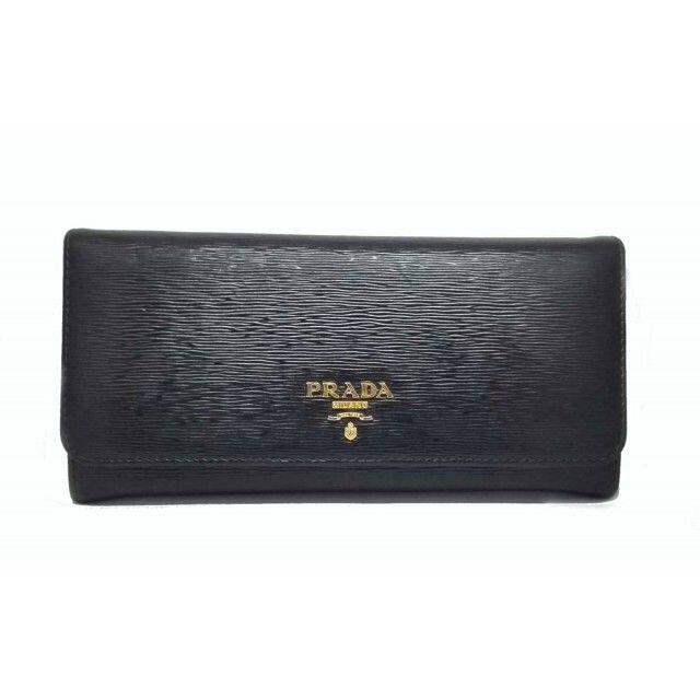 PRADA - プラダ 長財布 1M1132 ブラック 黒 レザー ロゴ