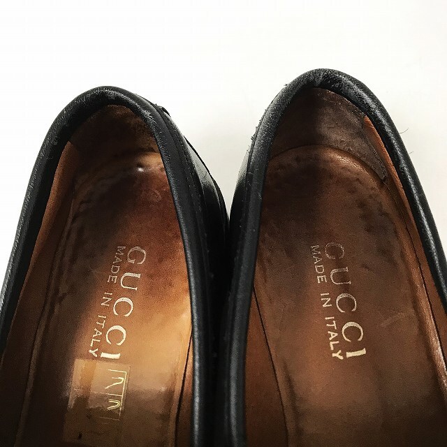 Gucci(グッチ)のグッチ ホースビット ローファー レザー 黒 ブラック 35 1/2C レディースの靴/シューズ(ローファー/革靴)の商品写真
