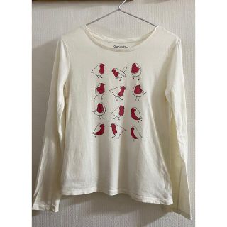 ギャップキッズ(GAP Kids)のGAP Kids ギャップキッズ 鳥プリントが可愛い 長袖Tシャツ オフホワイト(Tシャツ/カットソー)