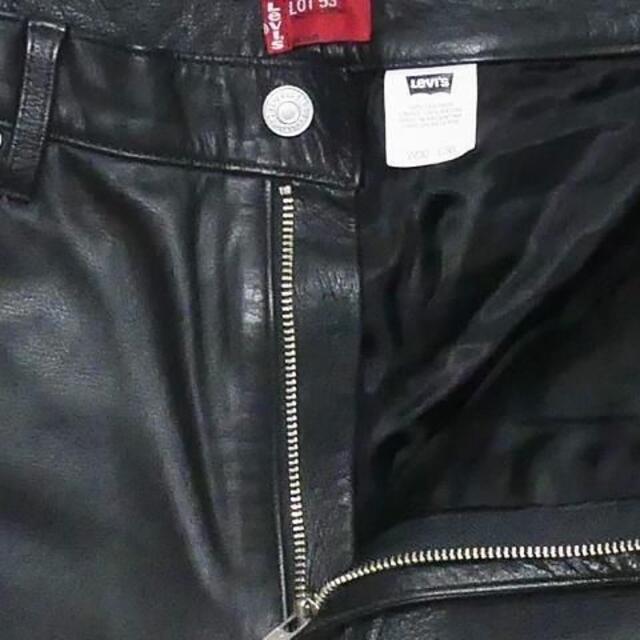 W44 希少 レザーパンツ ジュニュイン メンズ 黒 本革 ライダース 本皮