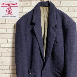 ハリスツイード(Harris Tweed)の90s 古着 ハリスツイード テーラードジャケット くるみボタン ヴィンテージ(テーラードジャケット)