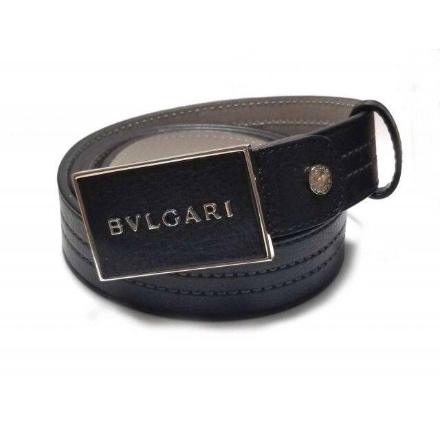 予約販売 BVLGARI - ブルガリ ベルト メンズ 110cm 革張りバックル ロゴバックル レザー ベルト