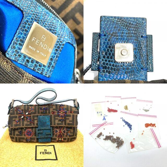 フェンディ FENDI マンマバケット 26424 FF ズッカ ビーズ刺繍 フェンディ FENDI マンマバケット 26424 FF ズッカ ビーズ刺繍