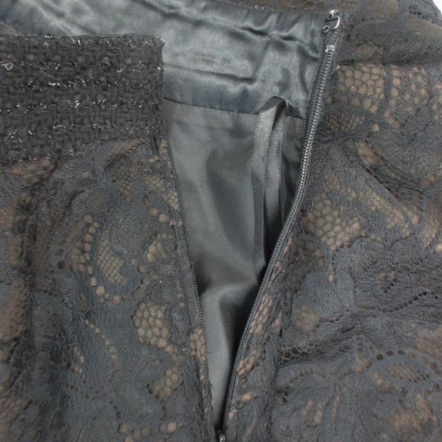 Apuweiser-riche(アプワイザーリッシェ)のアプワイザーリッシェ フレアスカート ミニ丈 レース 2 ブラック 黒 レディースのスカート(ミニスカート)の商品写真