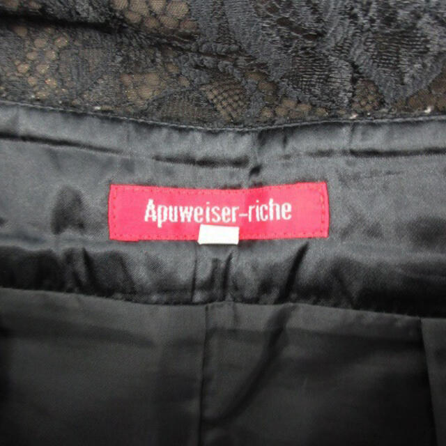 Apuweiser-riche(アプワイザーリッシェ)のアプワイザーリッシェ フレアスカート ミニ丈 レース 2 ブラック 黒 レディースのスカート(ミニスカート)の商品写真