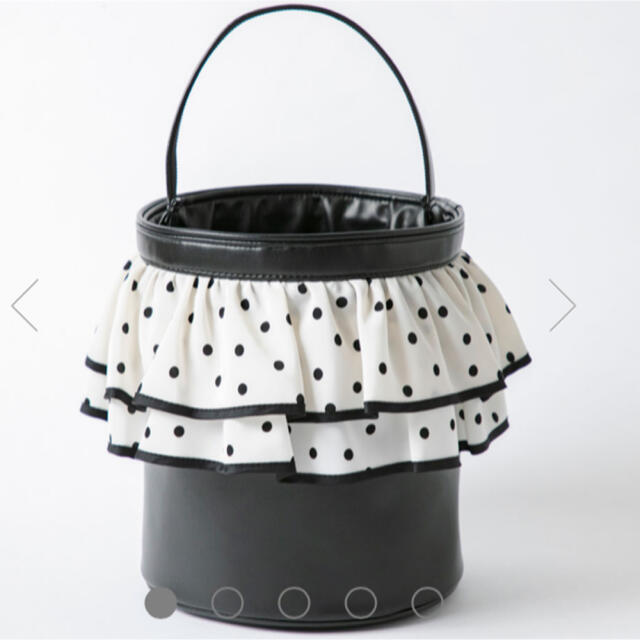 LUDLOW(ラドロー)のsetsuko sagittaire ピクニック　白フリル×黒ドット レディースのバッグ(ショルダーバッグ)の商品写真