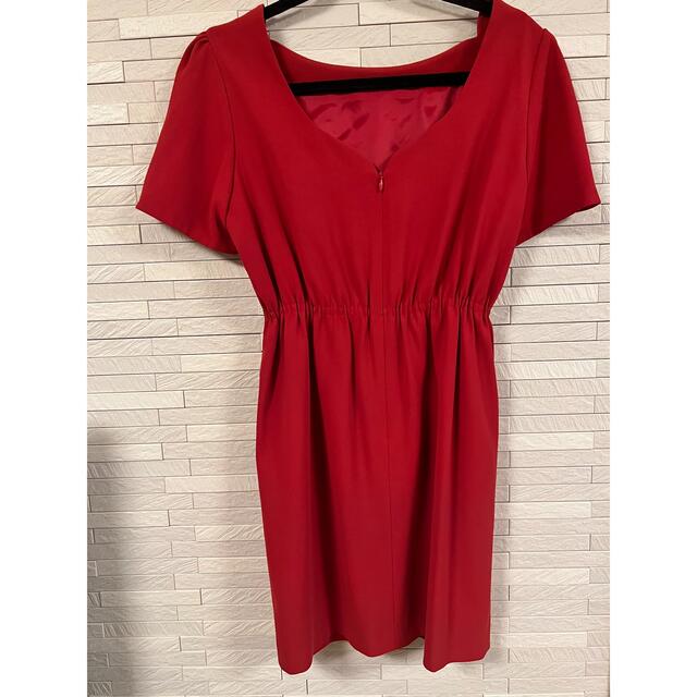 SNIDEL(スナイデル)のsnidel 赤ワンピース レディースのフォーマル/ドレス(ミディアムドレス)の商品写真