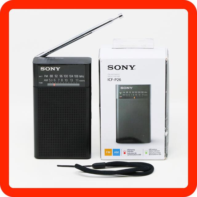 SONY(ソニー)の説明必読◆SONY ラジオ ICF-P26 ワイドFM 受信可 並行輸入品 スマホ/家電/カメラのオーディオ機器(ラジオ)の商品写真