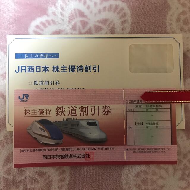 JR西日本  株主優待  鉄道割引券