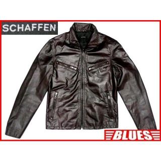 レザー ライダース ジャケット メンズ S 茶 1 シングル 革ジャン 本革