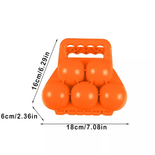 スノーボールメーカー 雪玉製造機 レギュラーサイズ 雪玉 雪遊び (オレンジ) キッズ/ベビー/マタニティのおもちゃ(その他)の商品写真