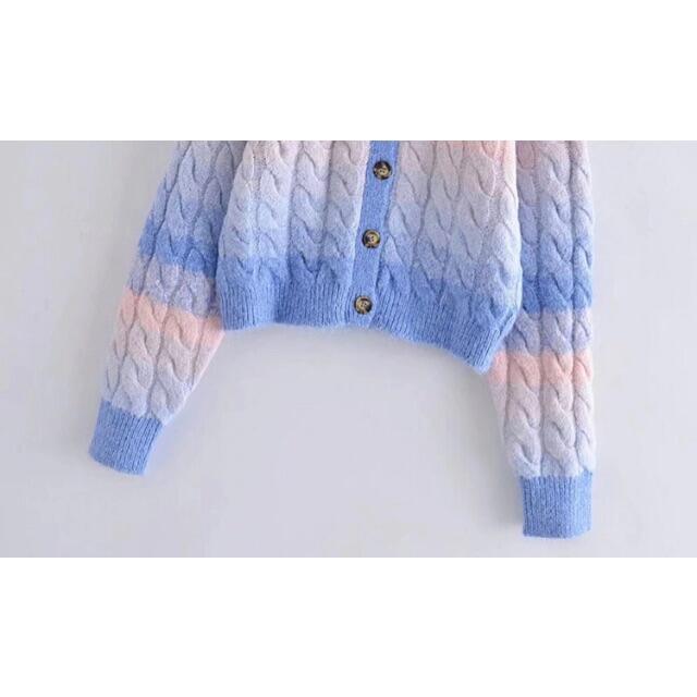 ZARA - ⛄️12月新作🏂7156◇グラデーション ニットカーディガン