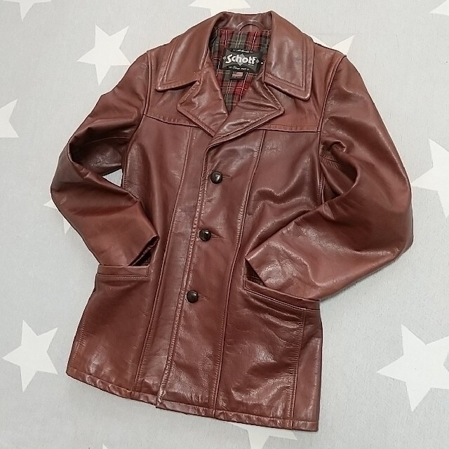 米国製 SCHOTT カーコート カウハイド レトロ レザージャケット 革ジャン