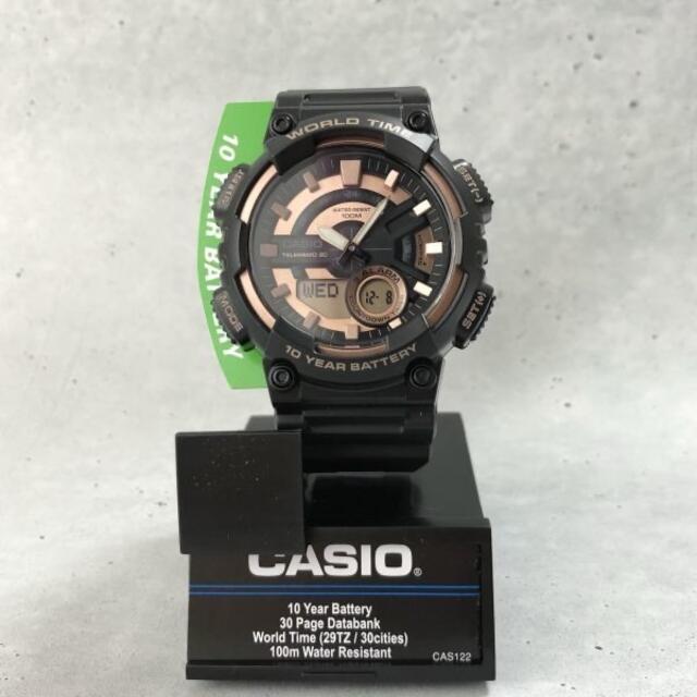 CASIO(カシオ)の【新品】CASIO カシオ アナデジ ワールドタイム メンズ腕時計 メンズの時計(ラバーベルト)の商品写真