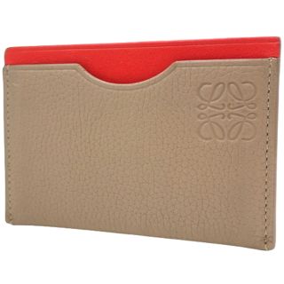 ロエベ(LOEWE)のロエベ カードホルダー ベージュ グレージュ レッド赤 40802012866(名刺入れ/定期入れ)