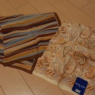 ミッシェルクラン(MICHEL KLEIN)のMICHEL KLEINスカーフ２枚セット(絹100％)(バンダナ/スカーフ)