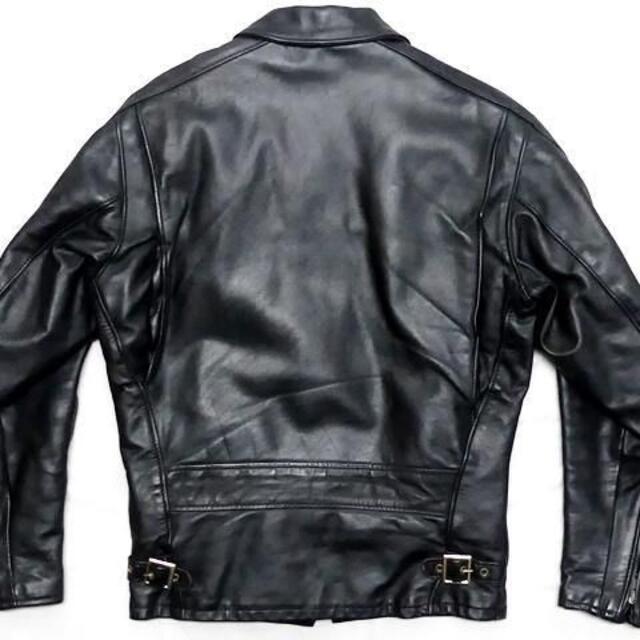 アメリカ製 ショット レザー ライダース ジャケット 34 XS 黒 メンズ