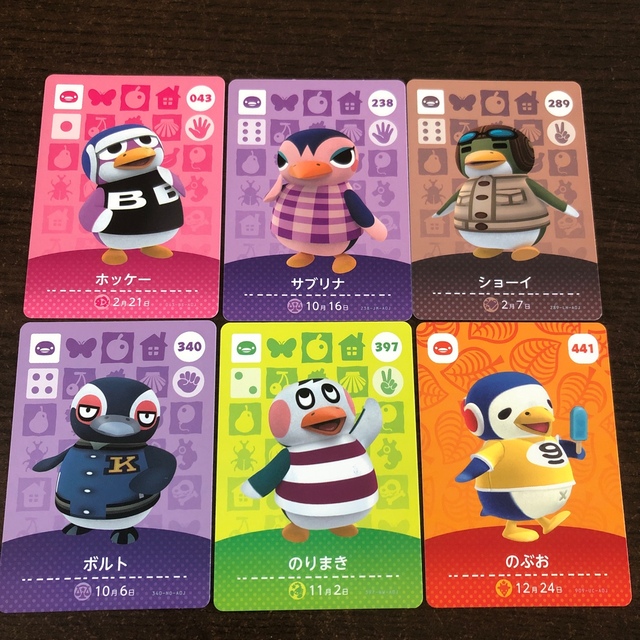 どうぶつの森 amiiboカード ペンギン住民 6枚セット | フリマアプリ ラクマ