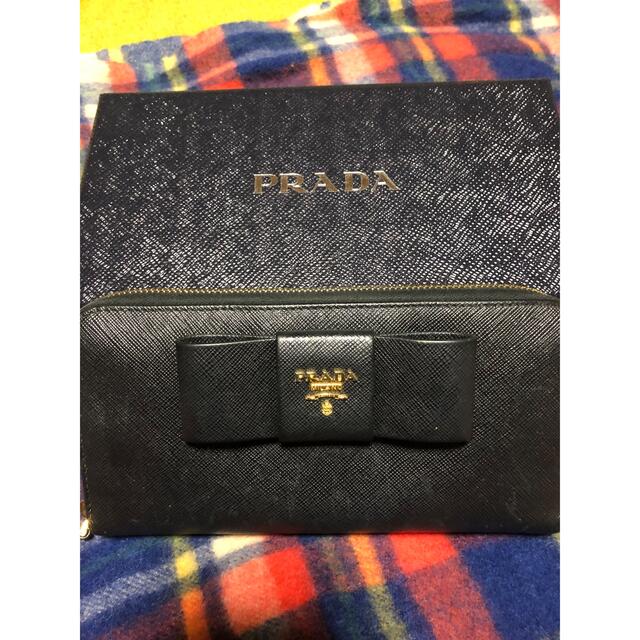 PRADA(プラダ)のPRADA 長財布　リボン　サフィアーノ　プラダ   レディースのファッション小物(財布)の商品写真