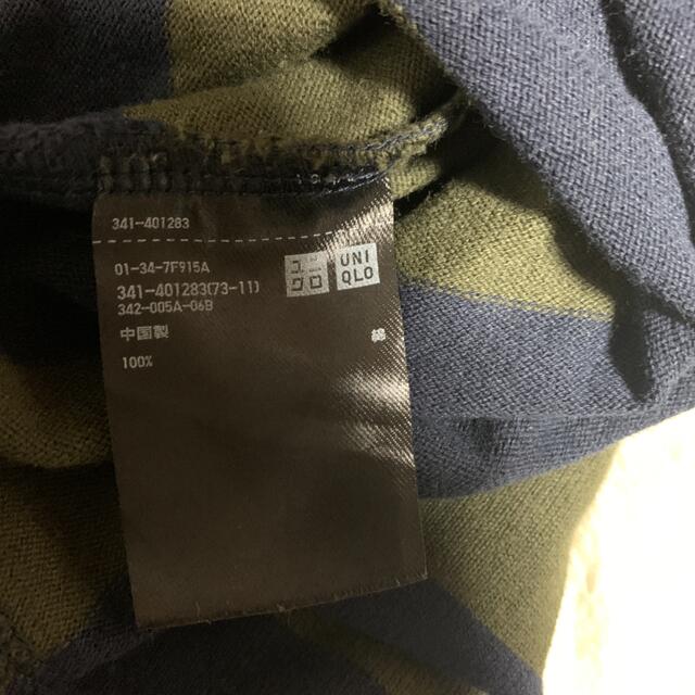 UNIQLO(ユニクロ)のUNIQLO ボーダーカットソー 長袖 ロンT メンズのトップス(Tシャツ/カットソー(七分/長袖))の商品写真