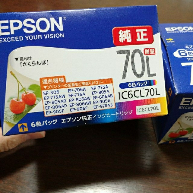 EPSON - (推奨使用期限切れ)エプソン インクカートリッジ IC6CL70L×2