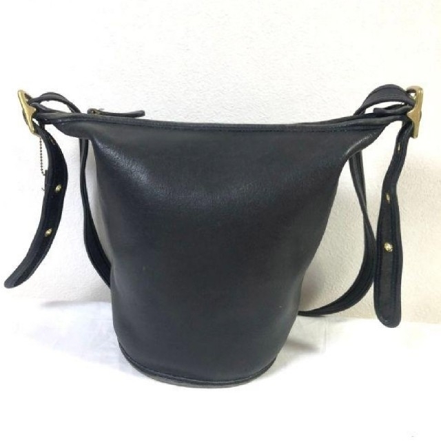 COACH - オールドコーチ バケツ型 ショルダーバッグ レザー USA製 黒