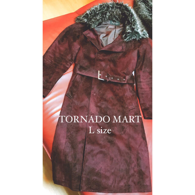 【大人気/レア】TORNADO MART★トレンチフェイクファーコートL【美品】