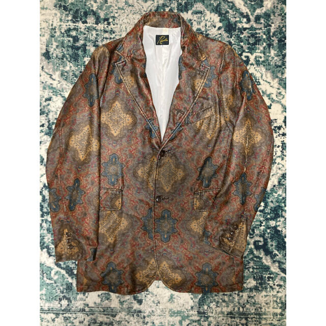 値下可　Needles Reversed Lapel Jacket Damask