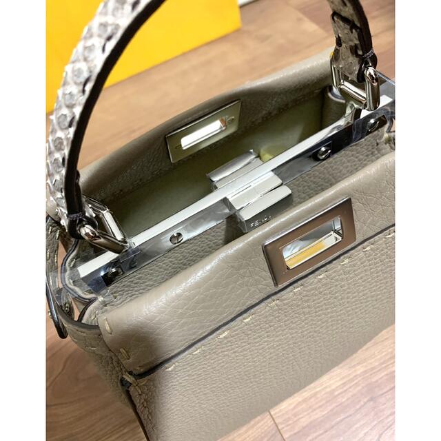 【専用】【新品・未使用】FENDI ピーカブーミニ　セレリア×パイソン