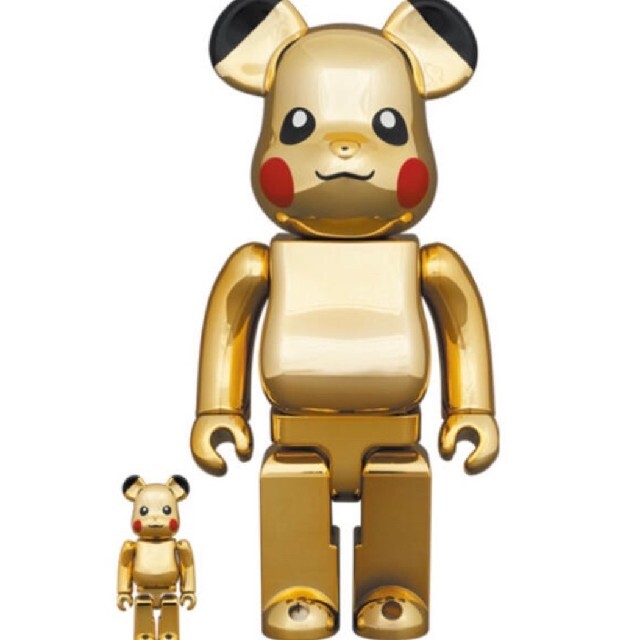 フィギュアBE@RBRICK ピカチュウ GOLD CHROME 100％ & 400％