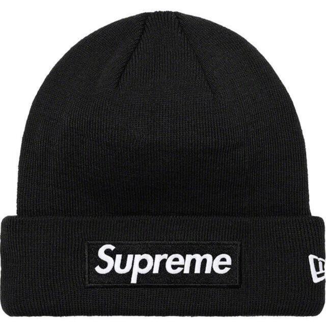 春早割 Era New Supreme Box ビーニー 黒 Beanie Logo ニット帽