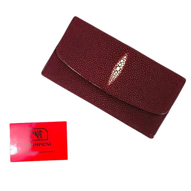 高級本革　エイ革　スティンググレイ　長財布　ワインレッド メンズのファッション小物(長財布)の商品写真