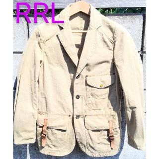 ダブルアールエル(RRL)の雰囲気抜群 チノ　RRL  ジャケット　レザーストラップ　リベット(カバーオール)