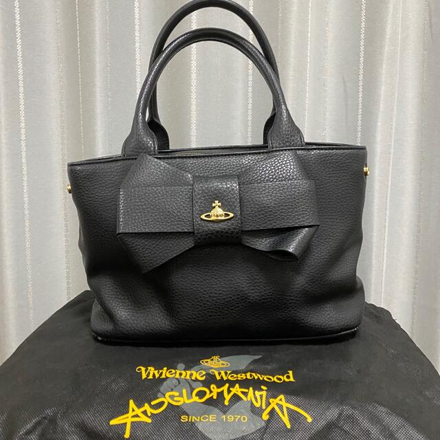 Vivienne Westwood(ヴィヴィアンウエストウッド)のVivienne Westwood ヴィヴィアン レザー ハンドバッグ ブラック レディースのバッグ(ハンドバッグ)の商品写真