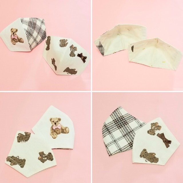 ハンドメイド テディベア くま インナーマスク
