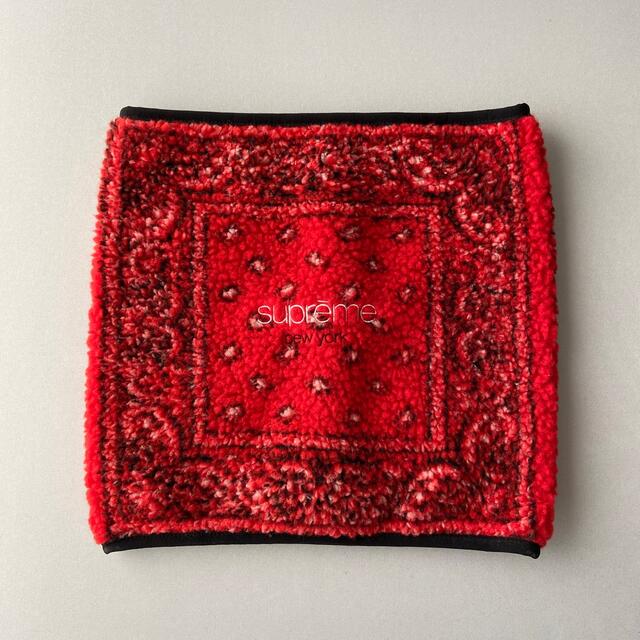 19AW Supreme Bandana Fleece Neck Gaiter