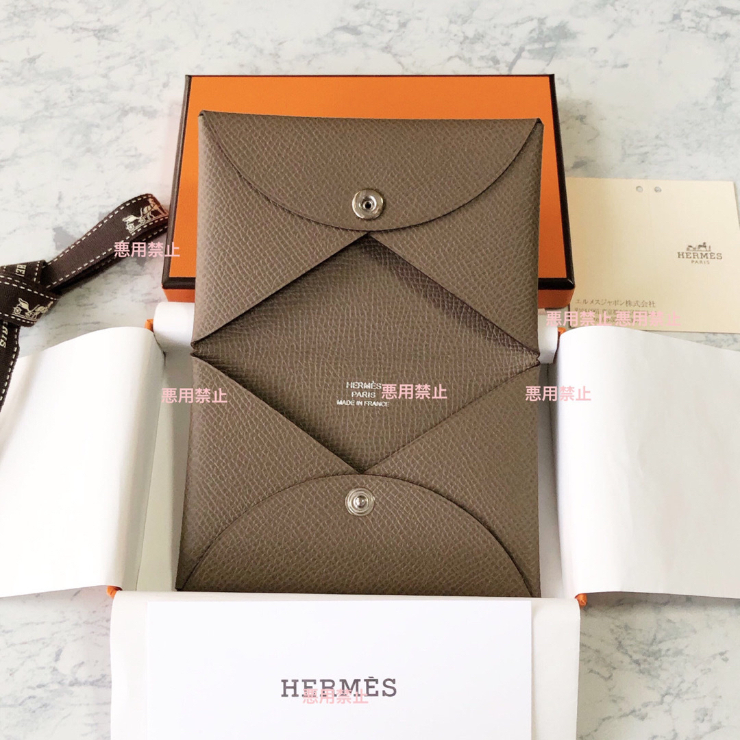Hermes - カルヴィ エトゥープ エルメス カードケース ミニ財布 HERMES