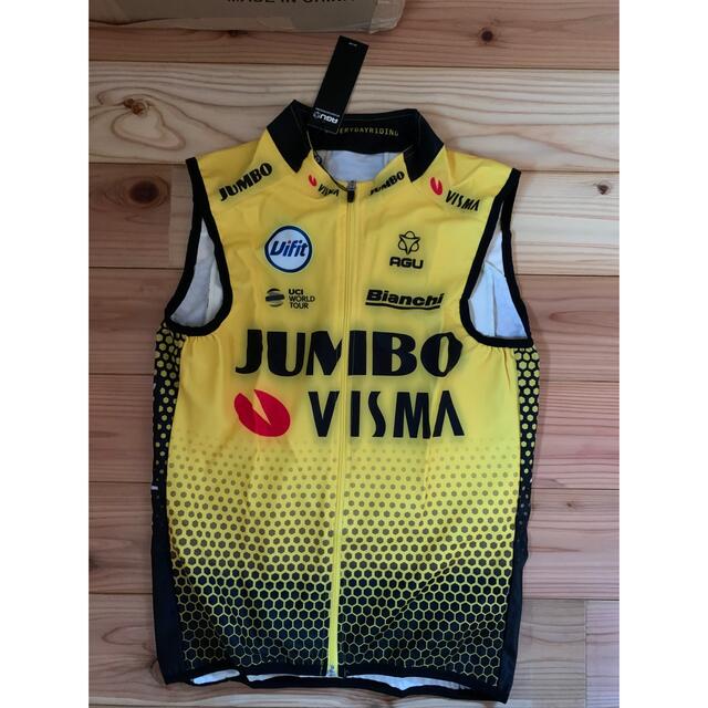 支給品　Jumbo visma　ウィンドベスト　サイクルジャージ　AGUウエア